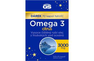 GS Omega 3 citrus 3000mg cps.100+70 dárek